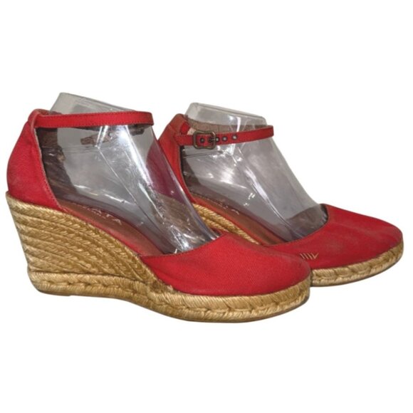 Viscata Barcelona Estartit Canvas Espadrille Wedge Heel Sandals 40 9 Closed Toe - Picture 5 of 8